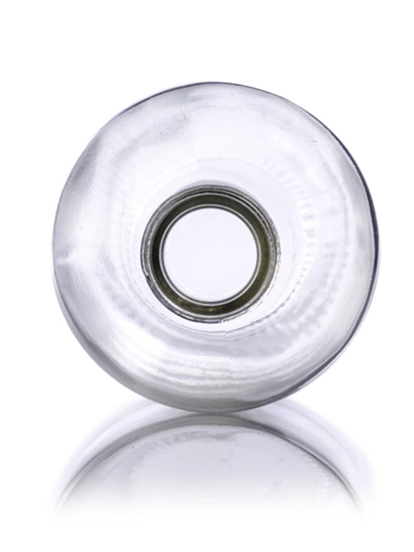 8oz Clear Glass Bottle with Metal Cap