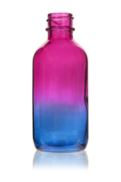 2oz Colorful Glass Bottle with Top of Choice