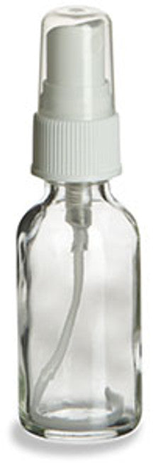 1oz Clear Glass Bottle with Spray Top