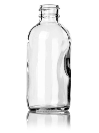 4oz Clear Glass Bottle with Top of Choice